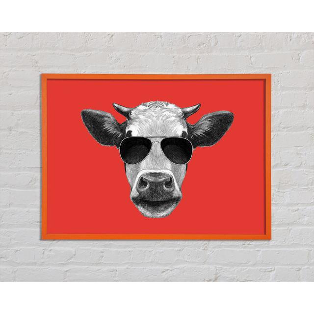 Fulk Mafia Cow - Single Picture Frame Art Prints Happy Larry Size: 59.7cm H x 84.1cm W x 2cm D on Productcaster.