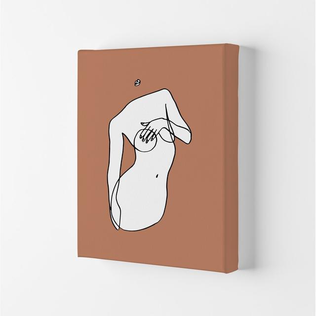 Covering Breasts with One Hand - Graphic Art Print on Paper Latitude Run Size: 42cm H x 29.7cm W x 4cm D, Frame Option: Wrapped Canvas on Productcaster.