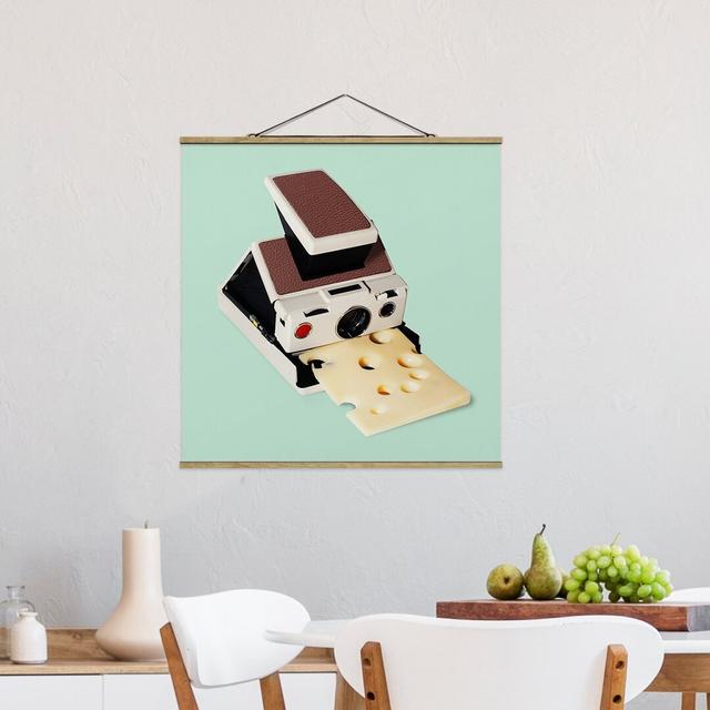 Camera with Cheese by Jonas Loose - Graphic Art Print Rosalind Wheeler Size: 80cm H x 80cm W x 0.3cm D on Productcaster.