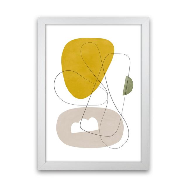 Abstraction with Grey Lines I - Graphic Art Print on Paper 17 Stories Format: White Framed, Size: 34cm H x 25cm W x 3cm D on Productcaster.