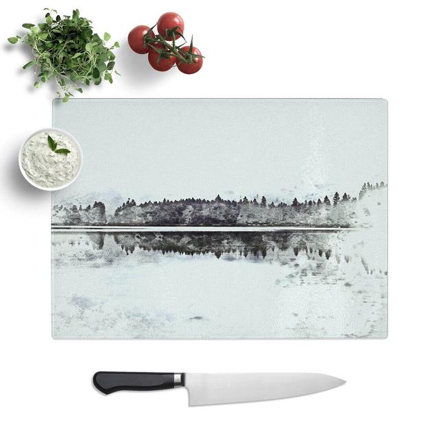 Glass Forest Reflection in Abstract Chopping Board East Urban Home Size: 39 cm W x 28.5 cm L on Productcaster.