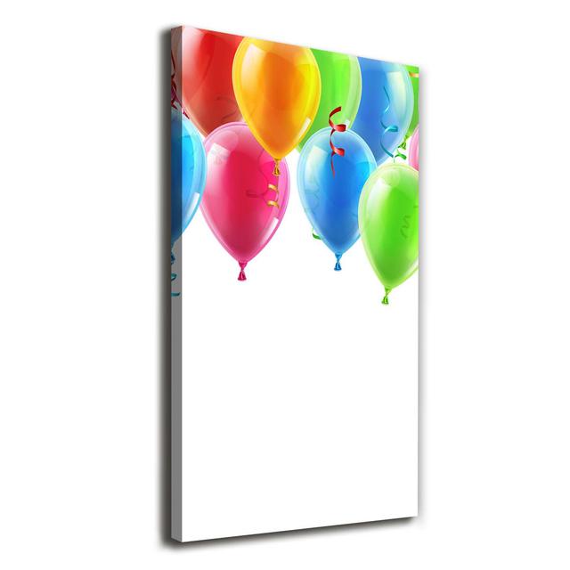 Bunte Ballons - Kunstdrucke auf Leinwand - Wrapped Canvas Brayden Studio on Productcaster.