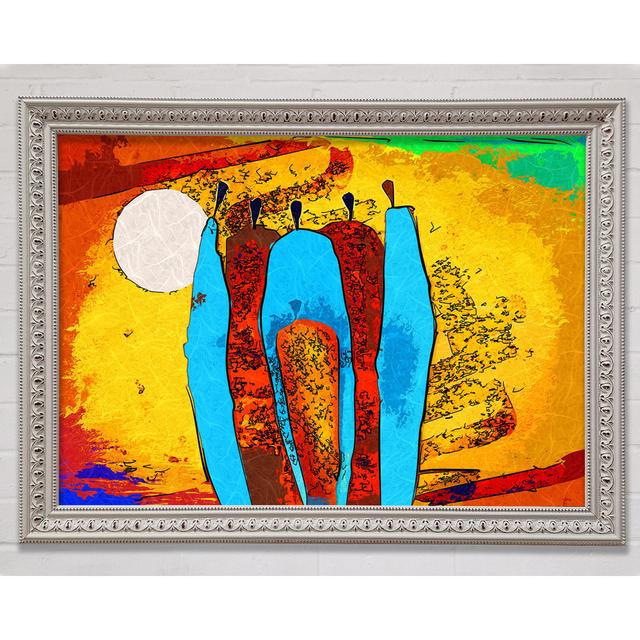 African Tribal Art 9 - Single Picture Frame Art Prints Bright Star Size: 84.1cm H x 118.9cm W x 3cm D on Productcaster.