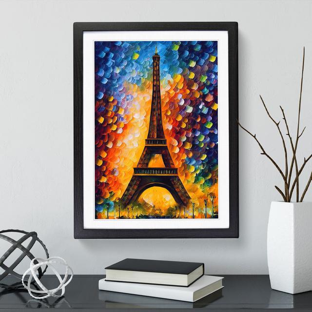 Eiffel Tower In Paris No.2 - Single Picture Frame Print Lily Manor Frame Colour: Black, Size: 64cm H x 46cm W x 2cm D on Productcaster.