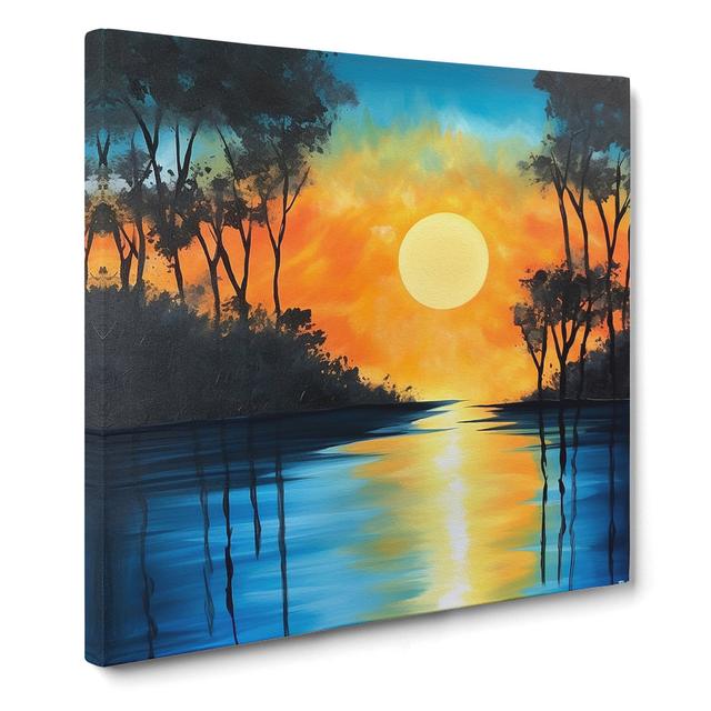 Sunrise Acrylic Painting No.2 Marlow Home Co. Size: 35cm H x 35cm W x 3cm D on Productcaster.