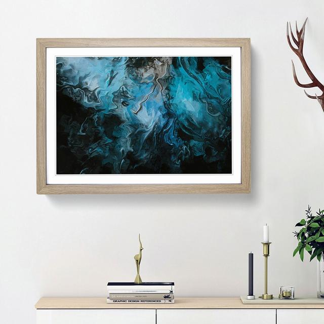 Crazy for You in Abstract - Picture Frame Painting Print East Urban Home Size: 62cm H x 87cm W x 2cm D, Frame Option: Oak Framed on Productcaster.