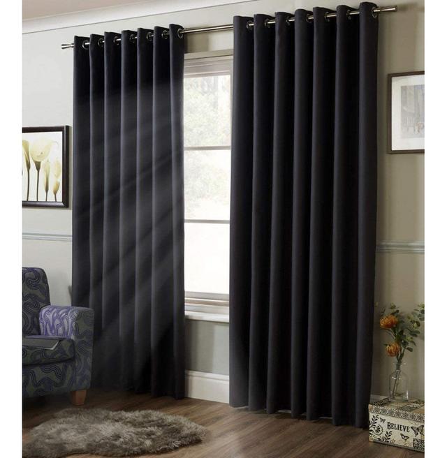 Bigham Eyelet Blackout Thermal Sliding Panel Curtains (Set of 2) Wayfair Basics Panel Size: 167 W x 228 D cm, Colour: Charcoal on Productcaster.