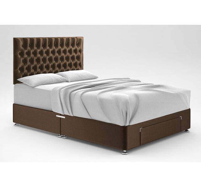 Zawacki Divan Bed Base 17 Stories Size: Double (4'6), Storage Type: 2 Drawers, Colour: Mushroom on Productcaster.