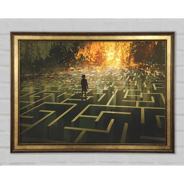 Standing On A Maze - Print Rosalind Wheeler Size: 21.1cm H x 29.7cm W 1.5cm D on Productcaster.