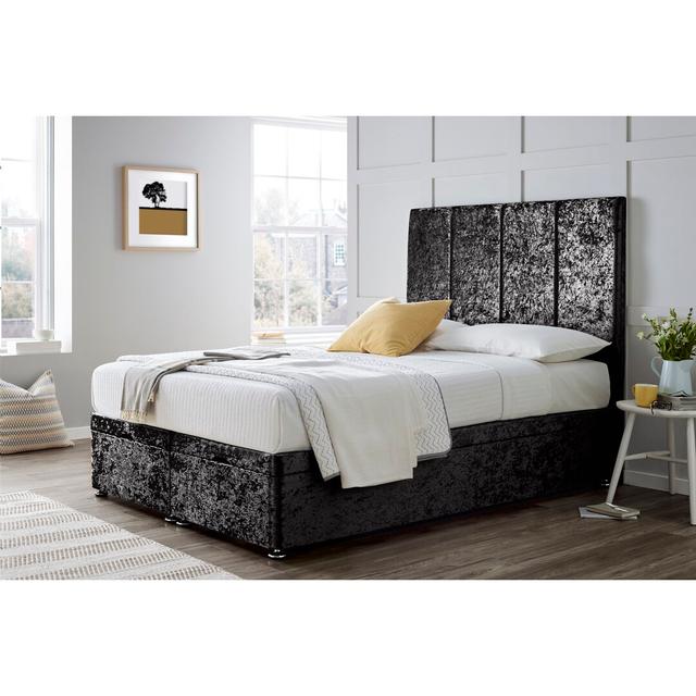 Divan Bed with 24" Headboard on Struts Wayfair Sleep Colour: Black, Size: Super King (6') on Productcaster.