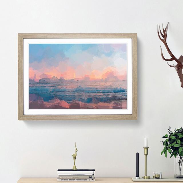 Sundown in Sri Lanka in Abstract - Picture Frame Graphic Art Print on MDF East Urban Home Frame Option: Oak Framed, Size: 36cm H x 48cm W x 2cm D on Productcaster.