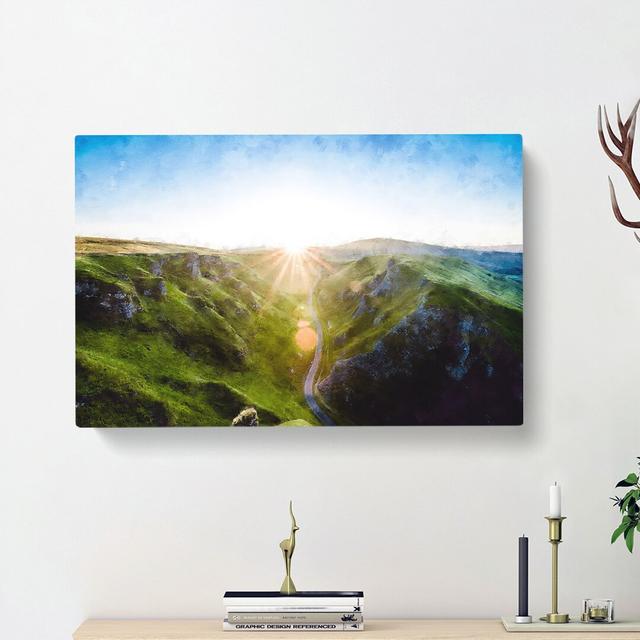 Winnats Pass Hope Valley - Wrapped Canvas Photograph Print East Urban Home Size: 35cm H x 50cm W x 3cm D on Productcaster.