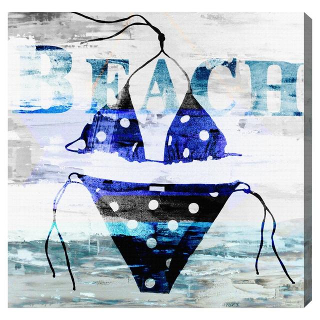 'Polka Dot Bikini' by Blakely Home Graphic Art Wrapped on Canvas Oliver Gal Size: 109cm H X 109cm W on Productcaster.