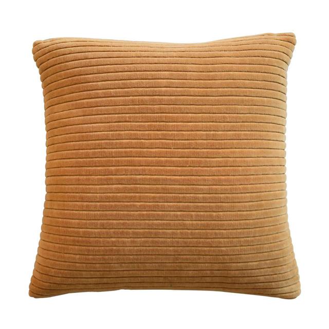 Ingvald Striped Square Throw Cushion (Set of 2) Ebern Designs Colour: Mustard on Productcaster.