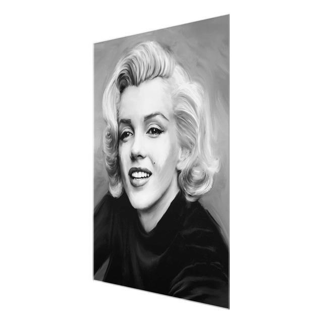 Glasbild Marilyn Privat East Urban Home Blinde Größe: 80 cm x 60 cm on Productcaster.