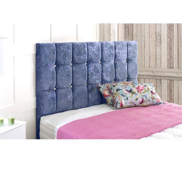 Witte Upholstered Headboard Rosdorf Park Colour: Blue, Size: Kingsize (5') on Productcaster.