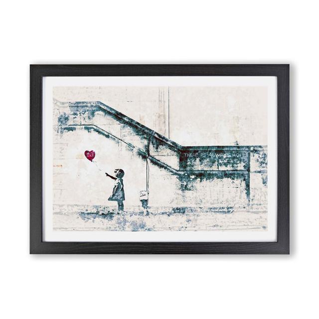 'There is Always Hope Girl with Red Balloon' by Banksy - Picture Frame Painting Print on Paper East Urban Home Size: 62cm H x 87cm W x 2cm D, Format: on Productcaster.