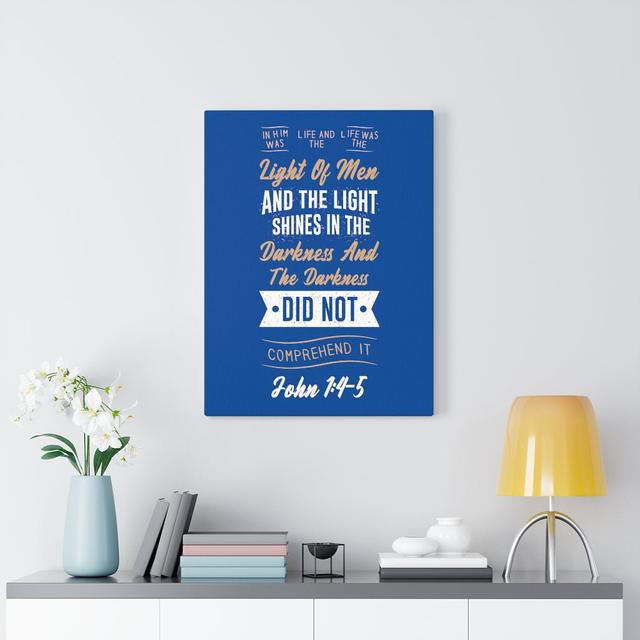 Light of Men - Wrapped Canvas Typography Blue Elephant Size: 36cm H x 28cm W on Productcaster.