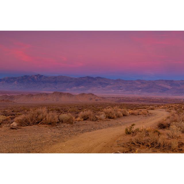 Sierra Nevada Dirt Road At Sunset by AndrewSoundarajan - Wrapped Canvas Print Gracie Oaks Size: 8"H x 12"W on Productcaster.