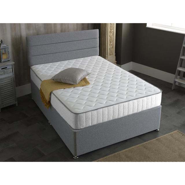 Brevyn Victoria White Castle Hybrid Spring And Memory Fibre Mattress White Noise Size: Kingsize (5') on Productcaster.