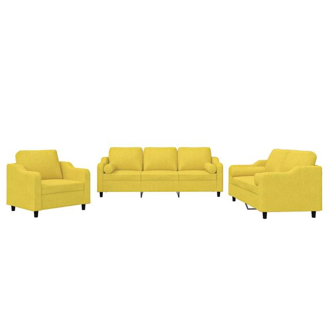 3-tlg. Couchgarnitur Rulo ScanMod Design Polsterfarbe: Gelb on Productcaster.