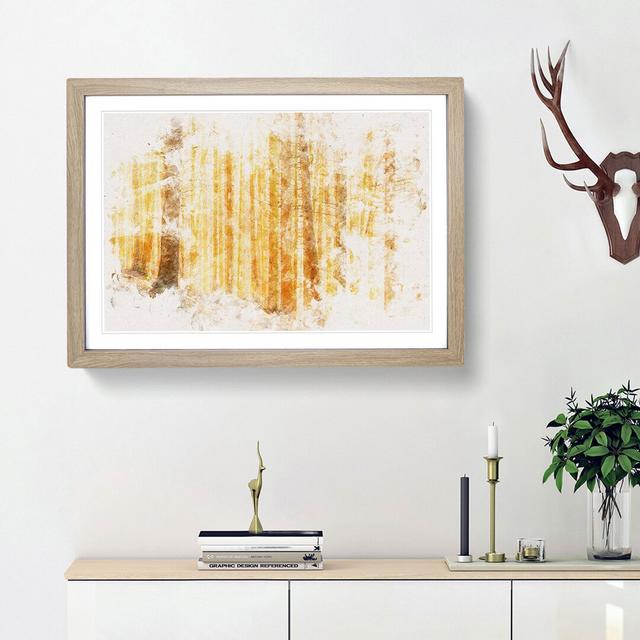 Sunny Forest in Switzerland - Picture Frame Graphic Art Print East Urban Home Size: 62cm H x 87cm W x 2cm D, Frame Option: Oak Framed on Productcaster.