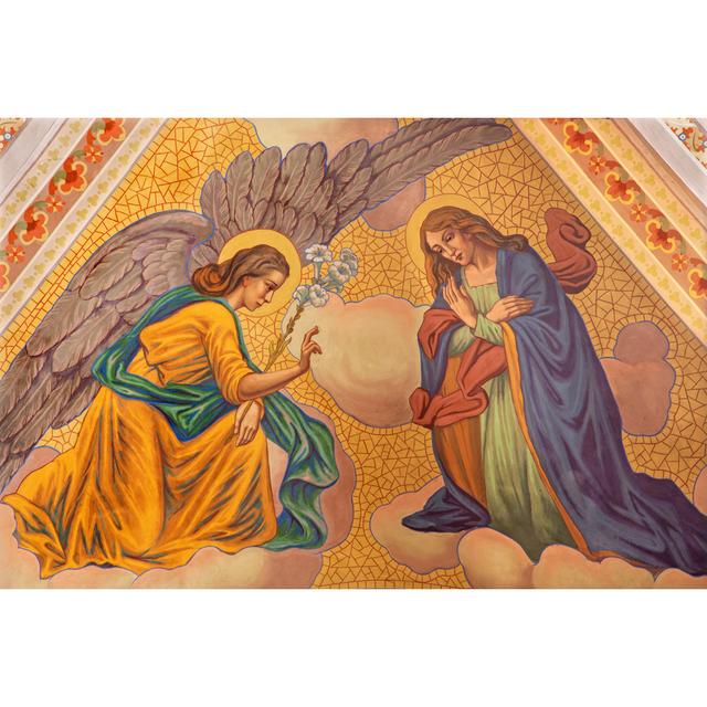 Banska Stiavnica - the Annunciation Fresco - Wrapped Canvas Graphic Art Astoria Grand Size: 51cm H x 76cm W x 3.8cm D on Productcaster.