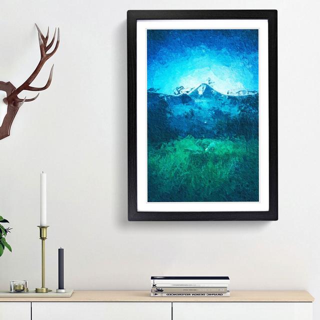 Mountain View in Bali in Abstract - Picture Frame Painting Print East Urban Home Size: 65cm H x 48cm W x 2cm D, Frame Option: Black Framed on Productcaster.