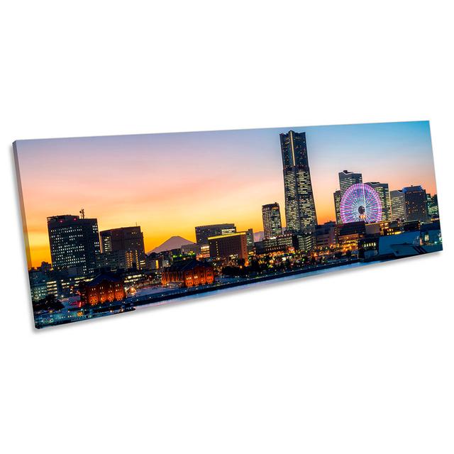 Yokohama City Skyline Tokyo PANORAMA CANVAS WALL ART Picture Multi-Coloured 17 Stories Size: 45.72cm H x 137.16cm W on Productcaster.