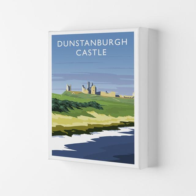 Dunstanburgh Castle Portrait by Richard O'Neill - Graphic Art Corrigan Studio Size: 59.4cm H x 42cm W x 4cm D, Format: Wrapped Canvas on Productcaster.