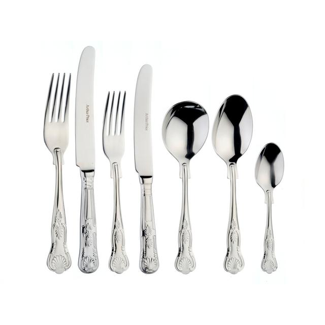 Kings 44 Piece Stainless Steel Cutlery Set, Service for 6 Arthur Price on Productcaster.