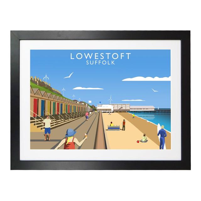 'Lowestoft' Graphic Art East Urban Home Format: Black Wood Frame, Size: 33.5 cm H x 43.5 cm W x 2.2 cm D on Productcaster.