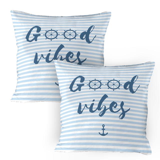 Nautical Maritime Microfiber Sham (Set of 2) East Urban Home on Productcaster.