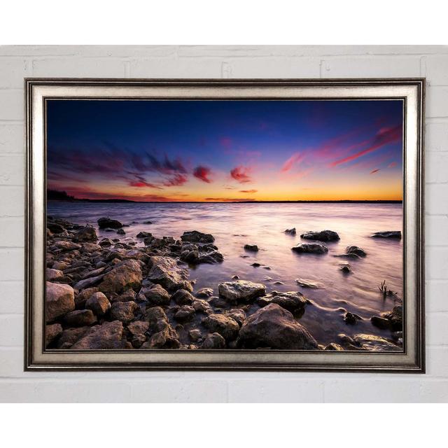 Serene Ocean Rocks - Single Picture Frame Art Prints Highland Dunes Size: 21cm H x 29.7cm W on Productcaster.