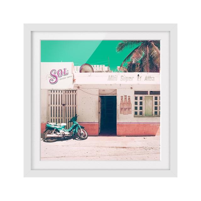 Vintage Mini Supermarket - Picture Frame Graphic Art Print on Paper East Urban Home Frame Options: Matt white, Size: 50cm H x 50cm W on Productcaster.