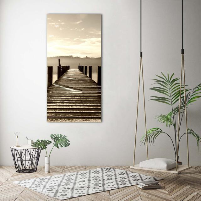 Wooden Pier - Kunstdrucke auf Leinwand Ebern Designs on Productcaster.