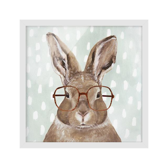 Picture With Frame - Spectacled Animals - Bunny - Square 1:1 Maturi Size: 70cm H x 70cm W x 2cm D, Frame Option: White Framed on Productcaster.