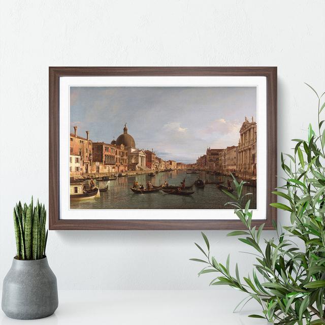 The Grand Canal in Venice by Giovanni Canaletto - Picture Frame Painting East Urban Home Size: 27cm H x 36cm W x 2cm D, Frame Option: Walnut on Productcaster.