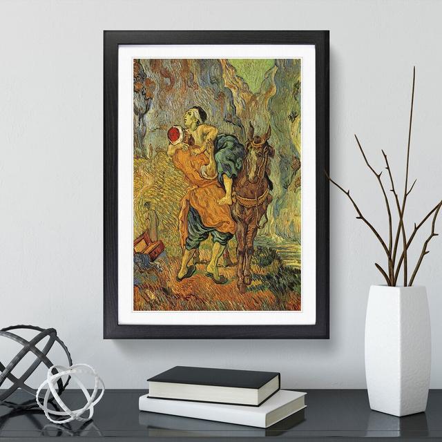 The Good Samaritan by Vincent Van Gogh - Picture Frame Painting East Urban Home Frame Option: Black, Size: 48cm H x 36cm W x 2cm D on Productcaster.