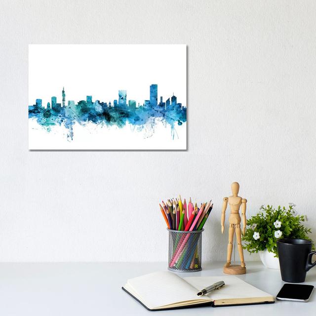 Pretoria, South Africa Skyline by Michael Tompsett - Wrapped Canvas Gallery-Wrapped Canvas Giclée Latitude Run Size: 20.32cm H x 30.48cm W x 1.91cm D on Productcaster.