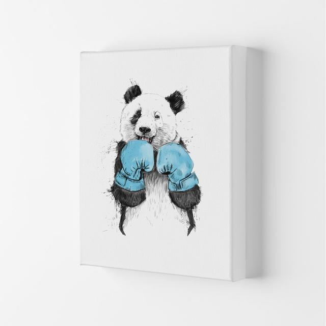 The Winner Boxing Panda - Picture Frame Graphic Art Print on Paper East Urban Home Frame Options: Wrapped Canvas, Size: 29.7cm H x 21cm W x 4cm D on Productcaster.