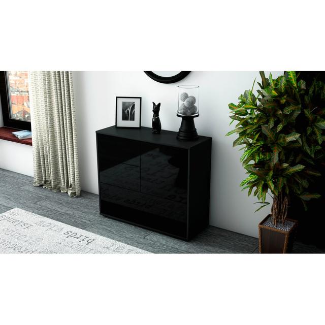 Richas Sideboard Latitude Run Colour (Body/Front): Anthracite/High-gloss black on Productcaster.