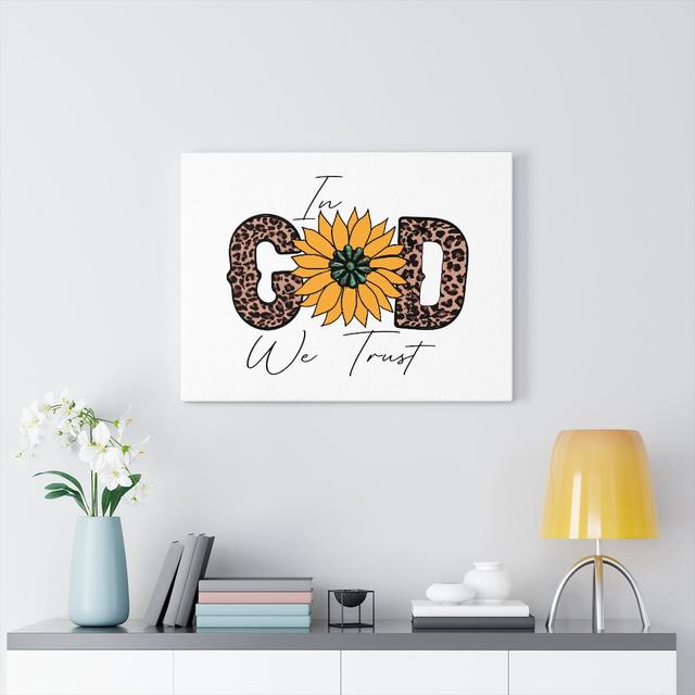 In God Flower - Wrapped Canvas Print Blue Elephant on Productcaster.