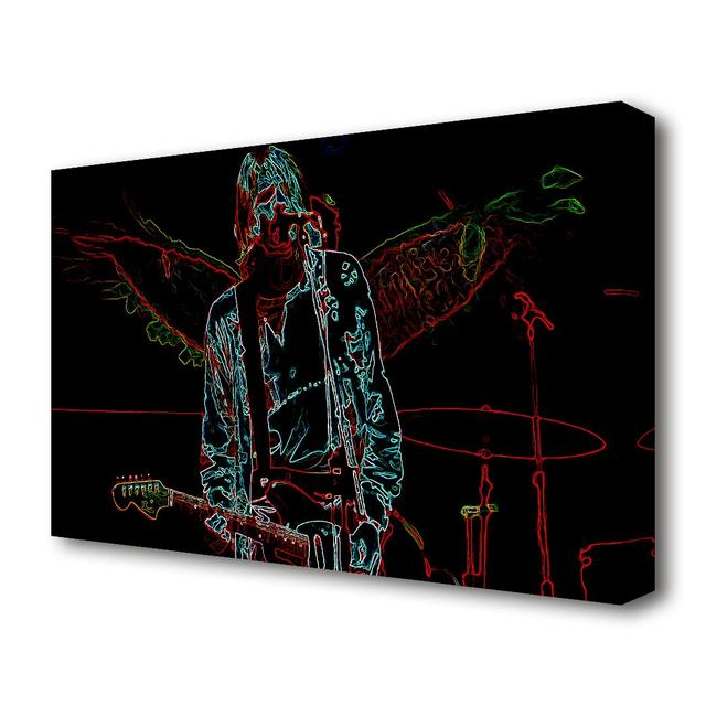 Kurt Cobain - Wrapped Canvas Graphic Art Print East Urban Home Size: 66 cm H x 101.6 cm W on Productcaster.