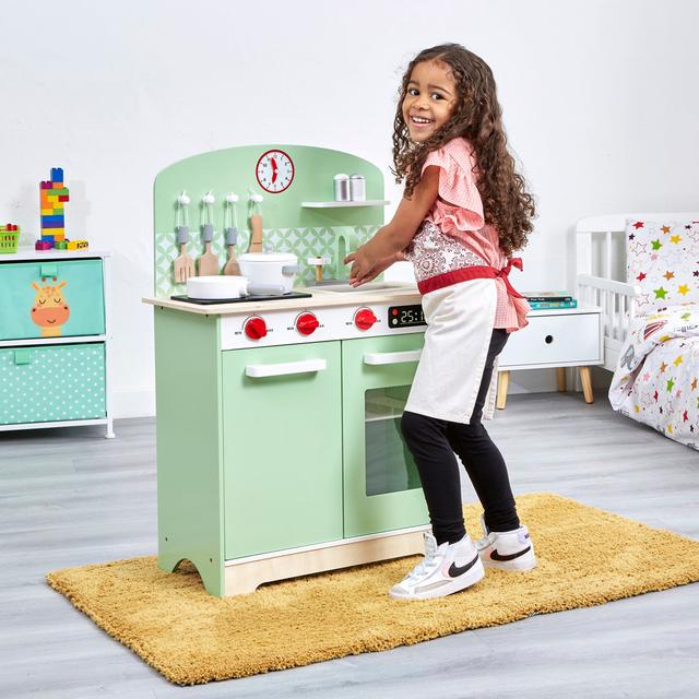 Kids Wooden Retro Play Kitchen Set Liberty House Toys on Productcaster.