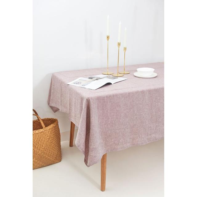 Evlyn Tablecloth 17 Stories Size: 235cm W x 280cm L, Colour: Grape Pink on Productcaster.