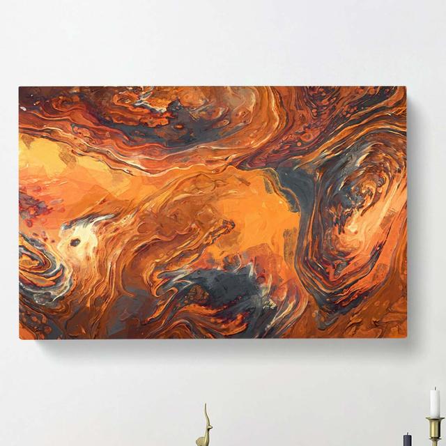 Breaking Down in Abstract - Wrapped Canvas Painting Print East Urban Home Size: 35cm H x 50cm W x 3cm D on Productcaster.