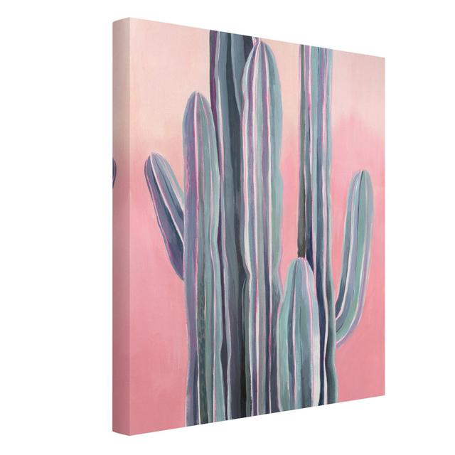 Cactus on Pink I Gracie Oaks Format: 260g/m² canvas, Size: 80cm H x 60cm W on Productcaster.