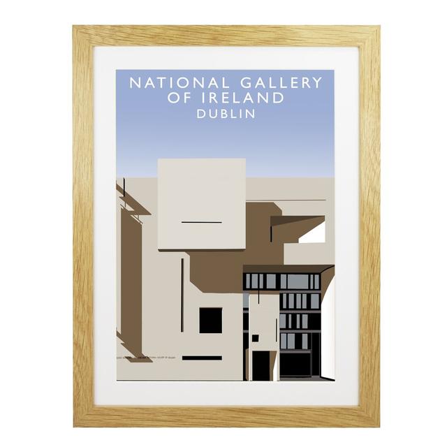 National Gallery Of Ireland by Richard O'Neil - Print East Urban Home Size: 43.5 cm H x 33.5 cm W x 2.2 cm D, Format: Oak Wood Frame on Productcaster.