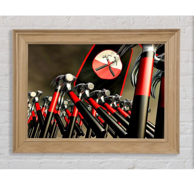 Pink Floyd Hammers - Single Picture Frame Art Prints Bright Star Size: 29.7cm H x 42cm W x 8cm D on Productcaster.